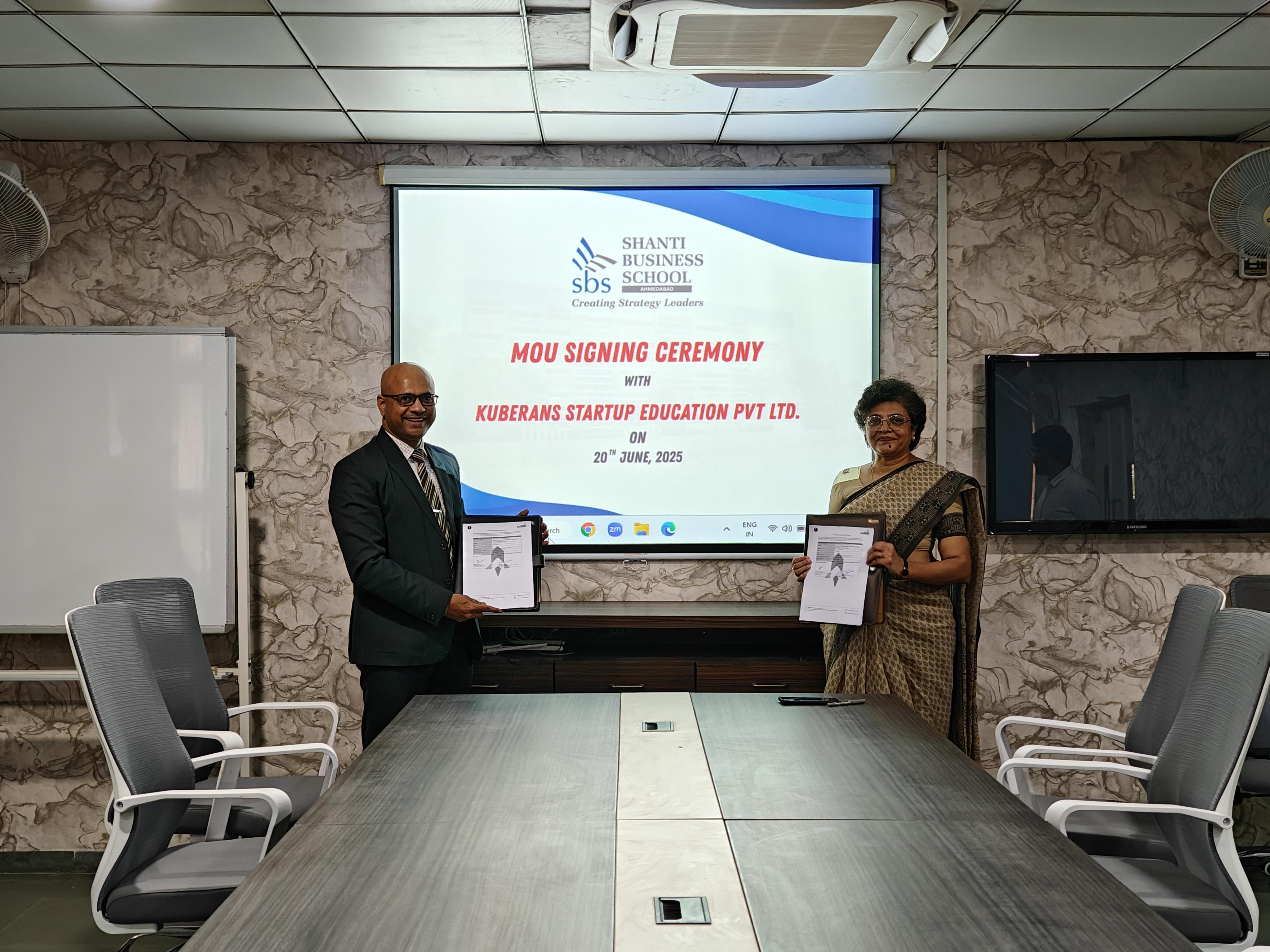 MOU Signing with Kuberans Startup Education Pvt Ltd