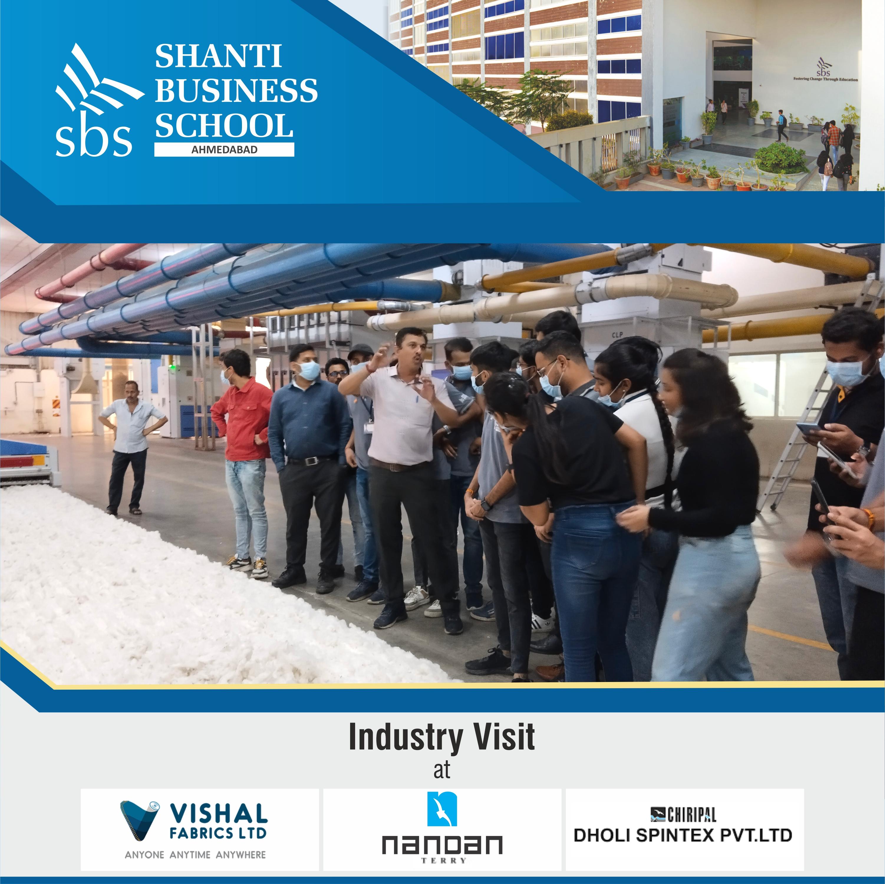 Industrial Visit - Vishal Fabrics, Nandan Terri & Dholi Spintex Pvt. Ltd.