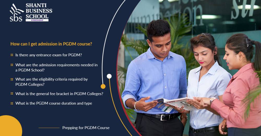 How can I get admission in PGDM course?